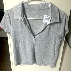American Eagle button up top